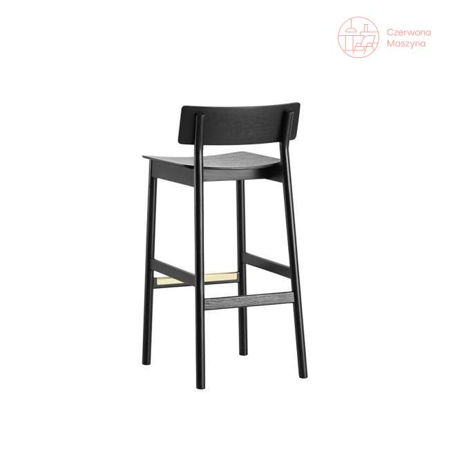 Krzesło barowe Woud Pause 65 cm, czarne