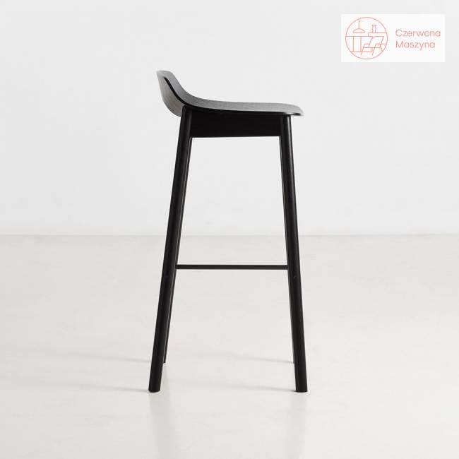 Krzesło barowe Woud Mono 65 cm, czarne
