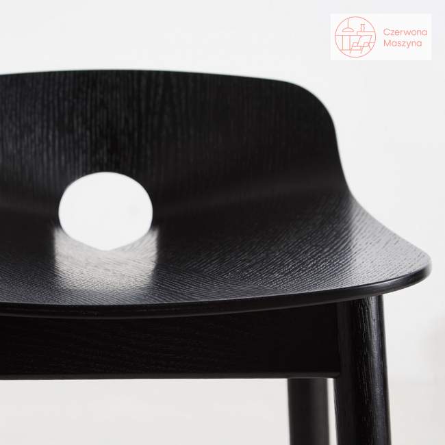 Krzesło barowe Woud Mono 65 cm, czarne