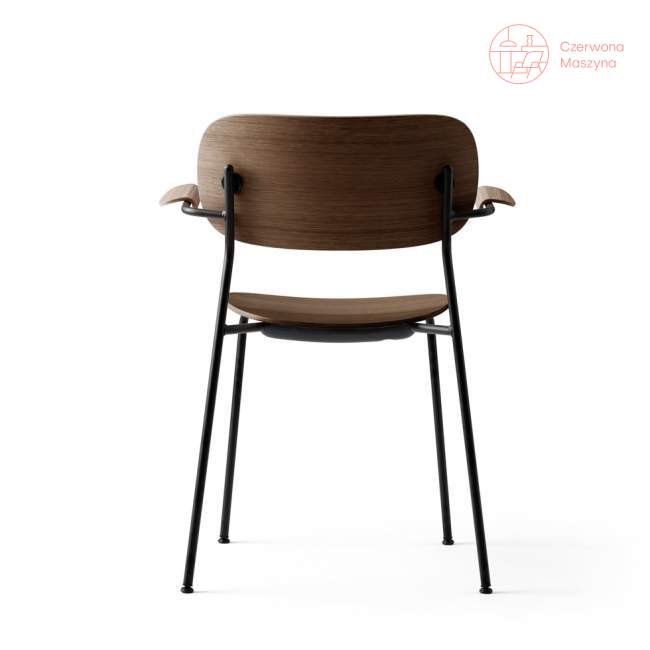 Krzesło z podłokietnikami Menu Co Dining Chair, black steel/dark stained oak