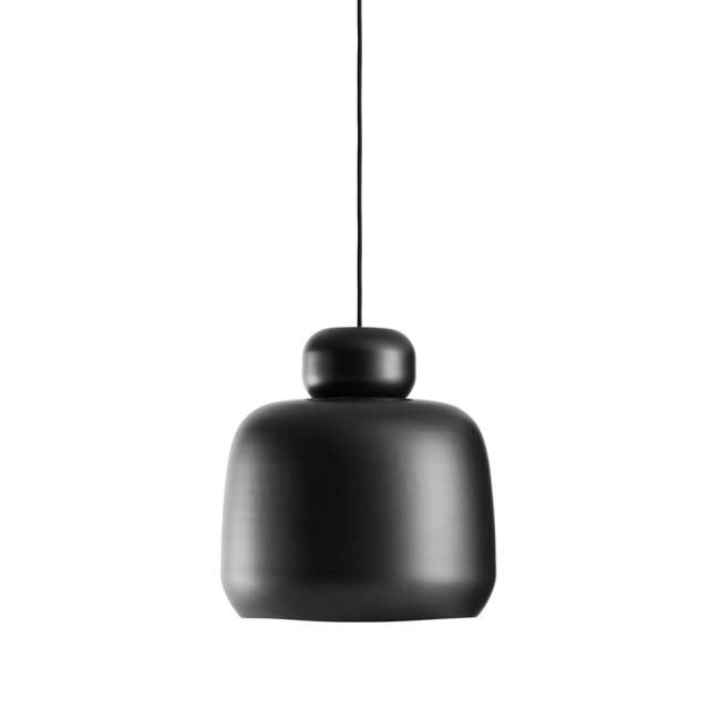Lampa wisząca Woud Stone Ø 36 cm, czarna