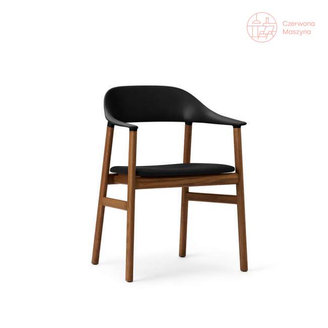 Krzesło z podłokietnikiem tapicerowane Normann Copenhagen Herit smoked oak black