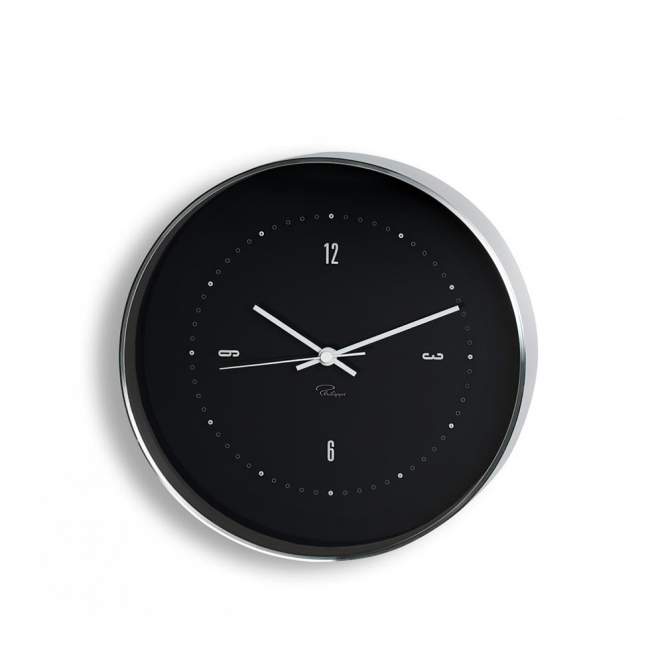 Zegar ścienny Philippi Ø 25 cm, czarny