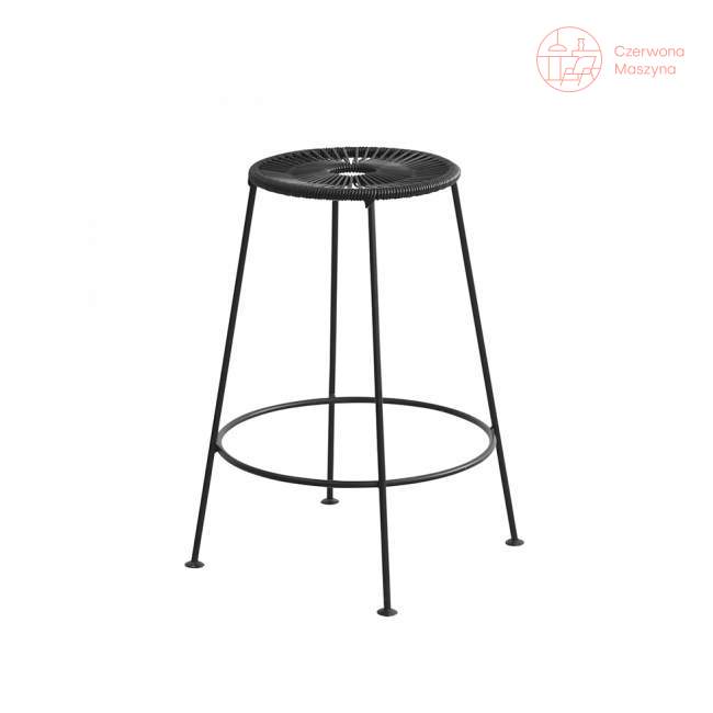 Krzesło barowe OK Design Acapulco 66 cm, czarne