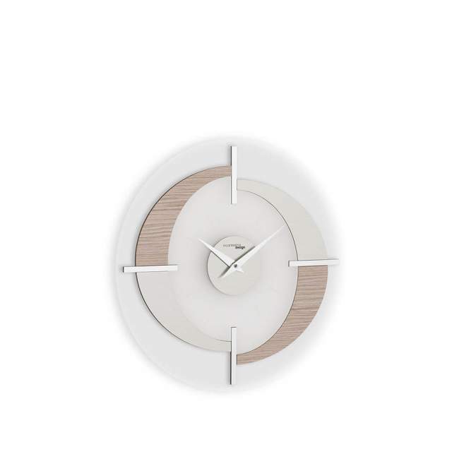 Zegar ścienny Incantesimo Design Modus mocha Ø 40 cm, white