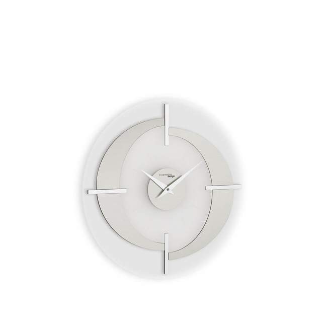 Zegar ścienny Incantesimo Design Modus mocha Ø 40 cm, metal white