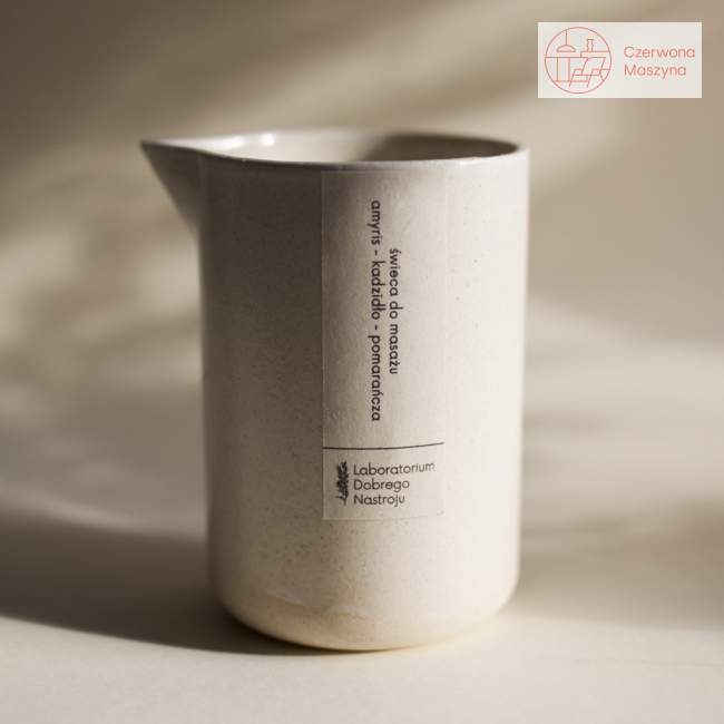 Świeca do masażu Laboratorium Dobrego Nastroju ceramika 250ml, amyris-kadzidło-pomarańcza