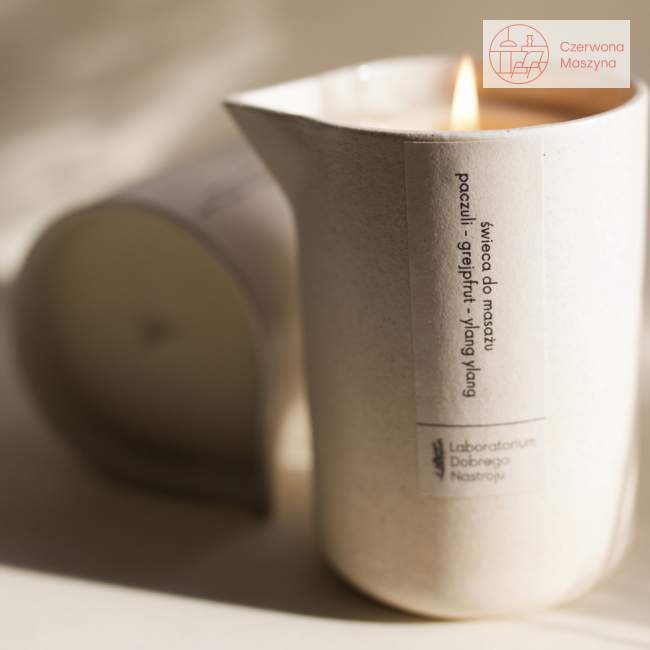 Świeca do masażu Laboratorium Dobrego Nastroju ceramika 250ml, paczuli-grejpfrut-ylang ylang