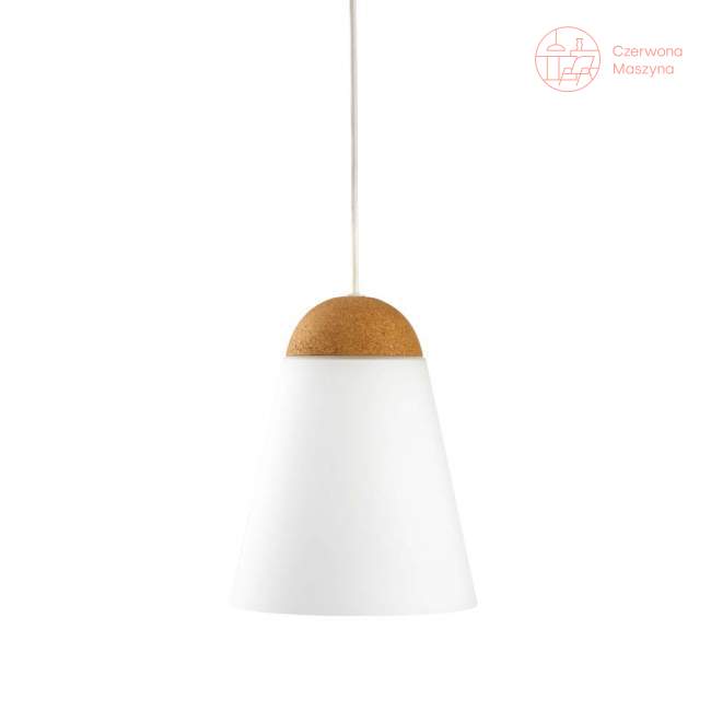 Lampa wisząca Bolia Bell-A cork top/matt white shade