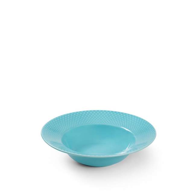Talerz do zupy/makaronu Lyngby Rhombe Ø 24,5 cm, turquoise