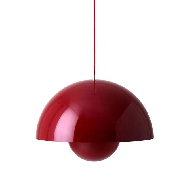 Lampa wisząca &tradition Flowerpot VP2 Ø 50 cm, deep red