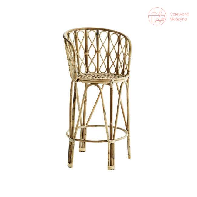 Bambusowe krzesło barowe Madam Stoltz, natural