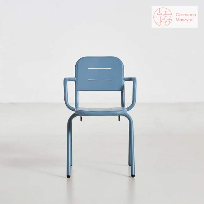 Krzesło z podłokietnikami Woud Ray niebieskie