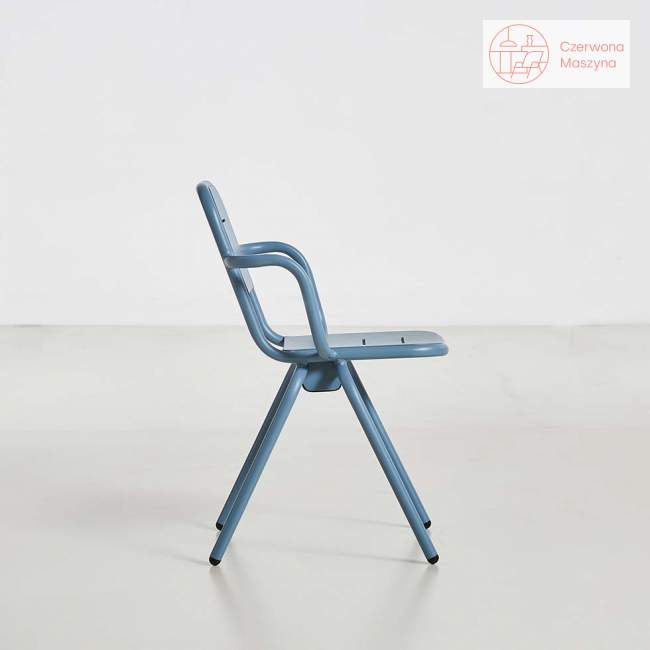Krzesło z podłokietnikami Woud Ray niebieskie