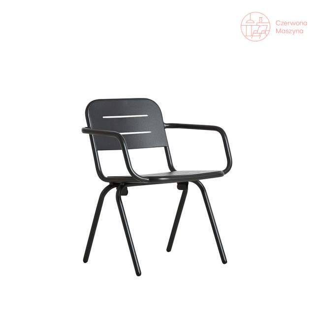 Krzesło z podłokietnikami Woud Ray 61 cm, czarne
