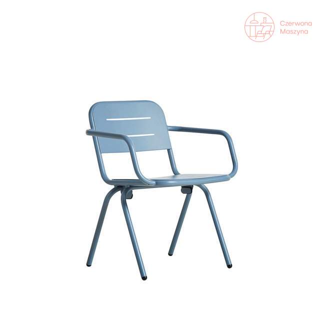 Krzesło z podłokietnikami Woud Ray 61 cm, niebieskie