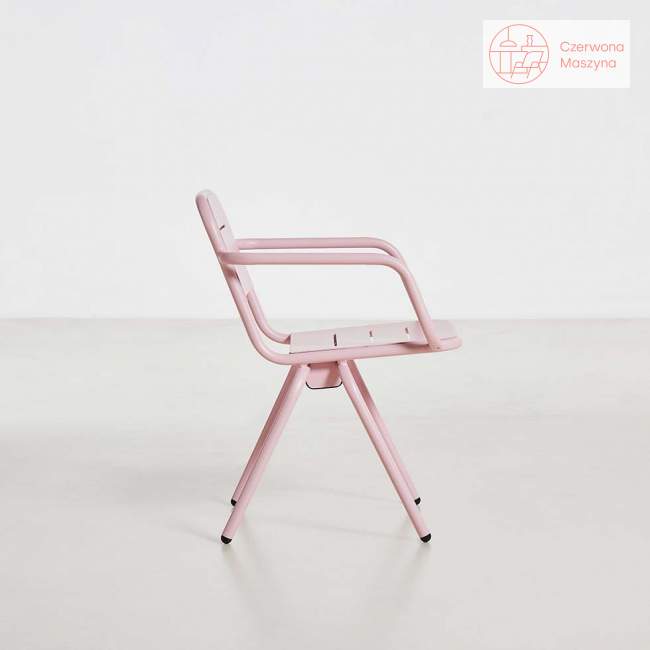 Krzesło z podłokietnikami Woud Ray 61 cm, różowe