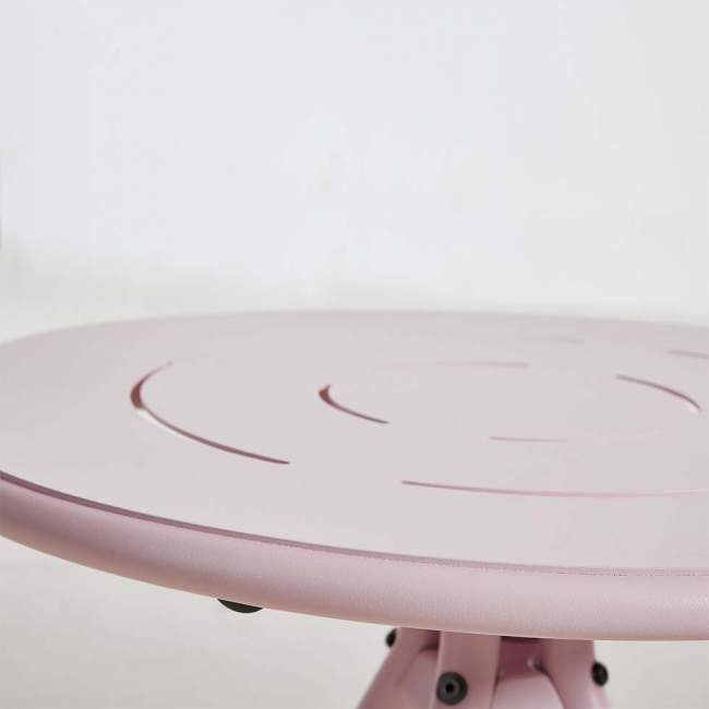 Stolik kawowy Woud Ray Ø 65 cm, różowy