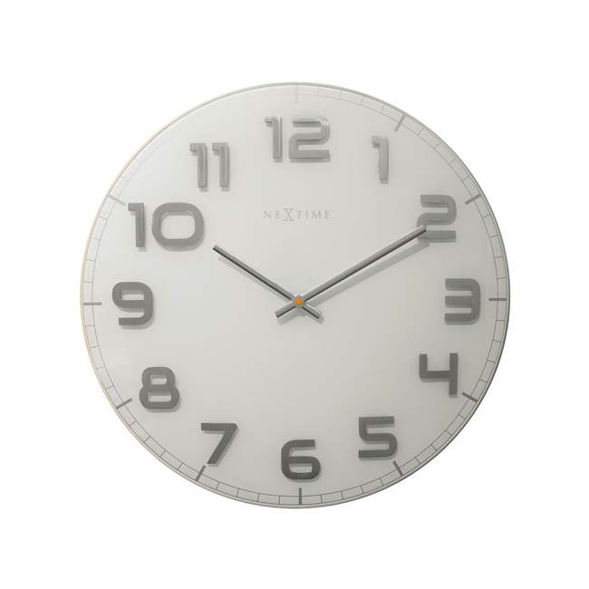 Zegar ścienny NeXtime Classy Large Ø 50 cm, biały