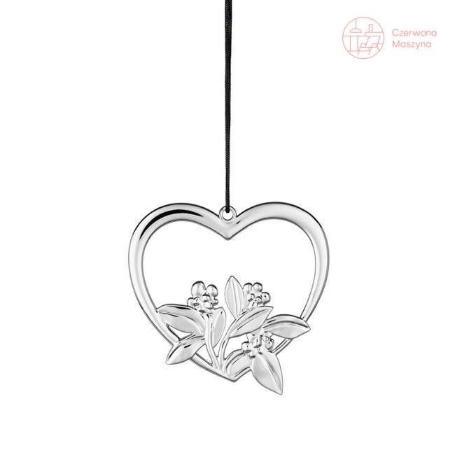 Serce z kwiatami Rosendahl Karen Blixen h 12 cm, srebrna