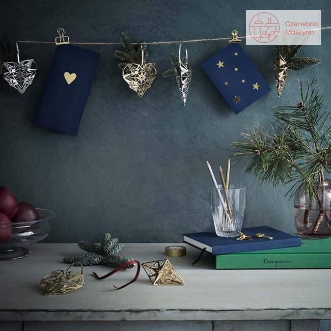 Zawieszka świąteczna Heart Rosendahl Karen Blixen 12 cm, srebrna