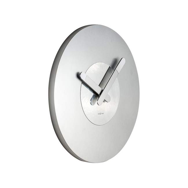 Zegar ścienny NeXtime In Touch Ø 39,5 cm, srebrny