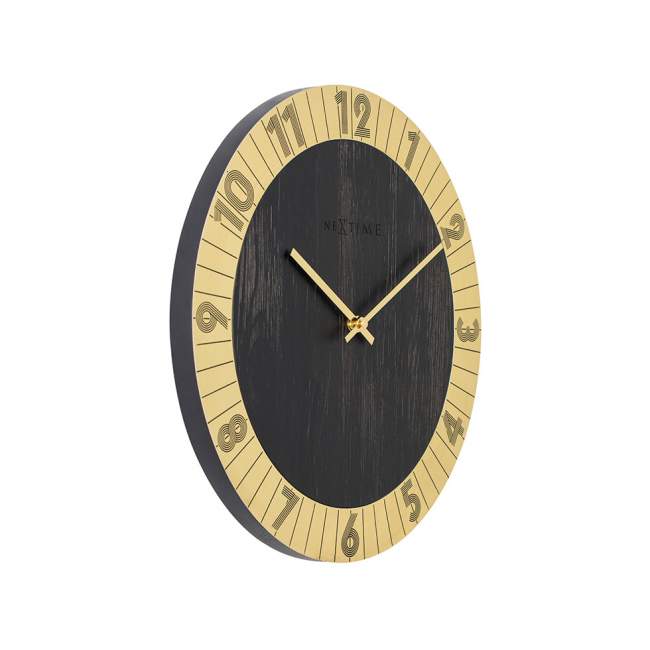 Zegar ścienny NeXtime Flare Ø 35 cm, złoty