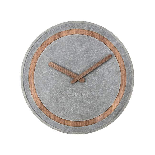 Zegar ścienny NeXtime Concreto Ø 39,5 cm, szary