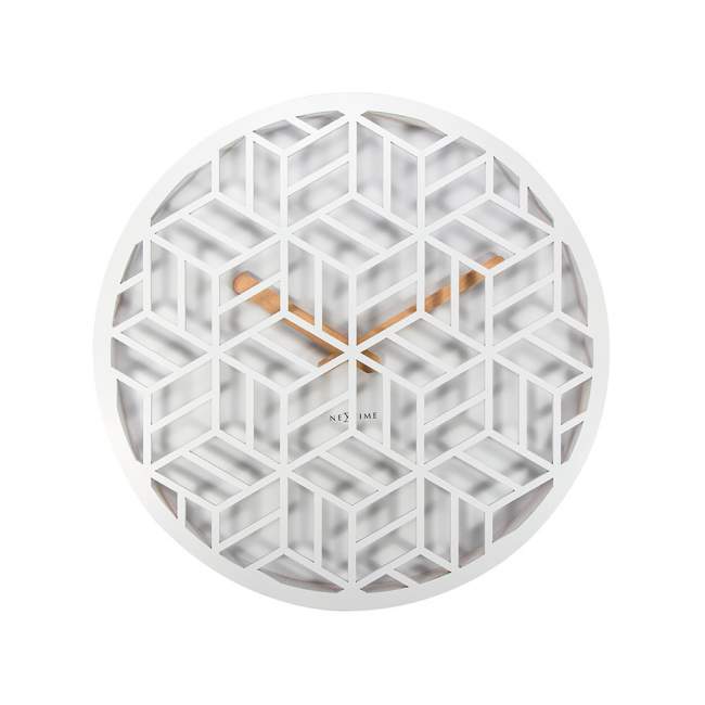 Zegar ścienny NeXtime Discrete Ø 36 cm, biały
