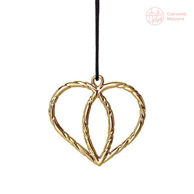 Zawieszka podwójne serce Rosendahl Karen Blixen h 7 cm, złota