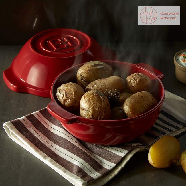 Garnek Emile Henry Flame Potato Pot 2 l, czerwony