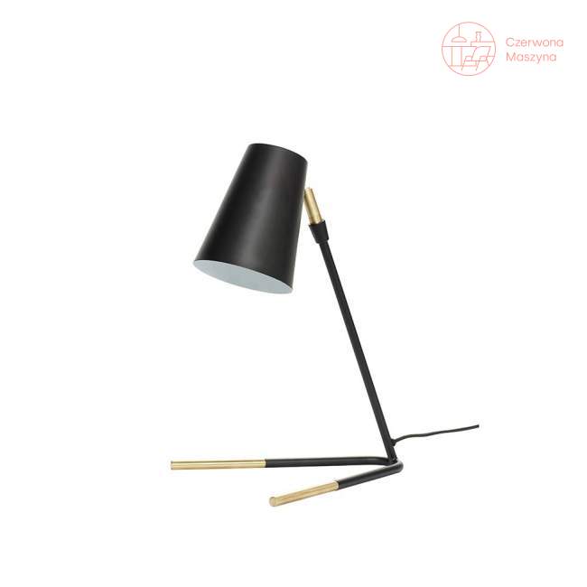 Lampa na biurko Hübsch Tiki, czerń i mosiądz