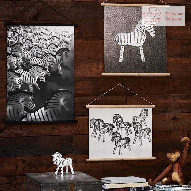 Plakat Kay Bojesen Zebra 40 x 40 cm, czarny