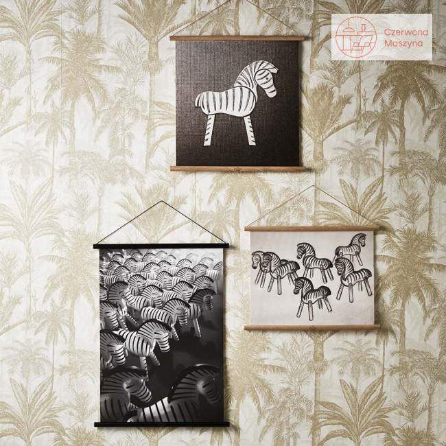 Plakat Kay Bojesen Zebra 40 x 30 cm, biały