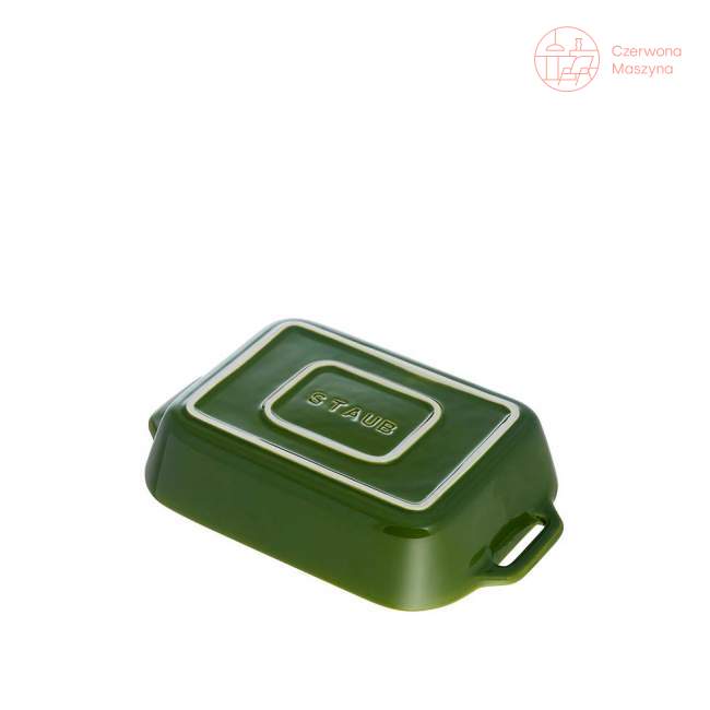 Prostokątny półmisek ceramiczny Staub 1.1 L, Zielony