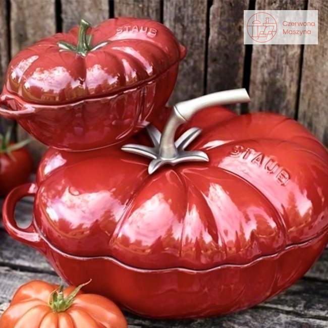 Garnek żeliwny owalny pomidor Staub 2.5 L, Czerwony