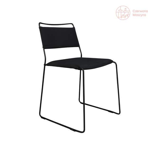 Krzesło OK Design One Wire, czarne, czarna poduszka