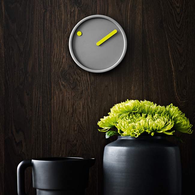 Zegar ścienny Rosendahl Picto Ø 16 cm, szaro-żółty