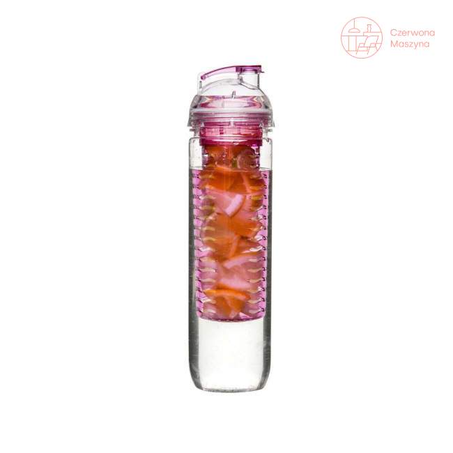 Butelka z pojemnikiem na owoce / lód Sagaform Fresh 0,8 l pink