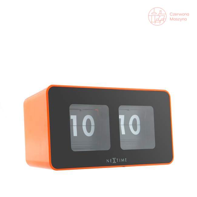 Zegar NeXtime Flipped 17 cm, pomarańczowy