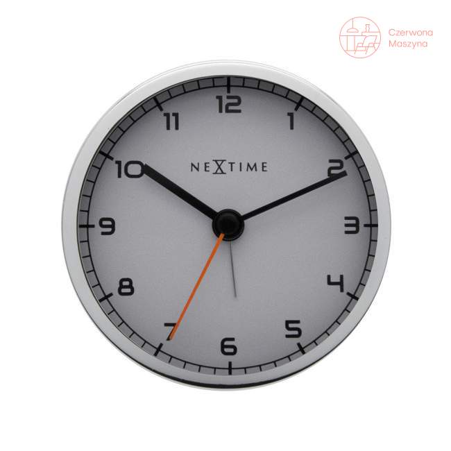 Budzik NeXtime Company Alarm 9 cm, biały