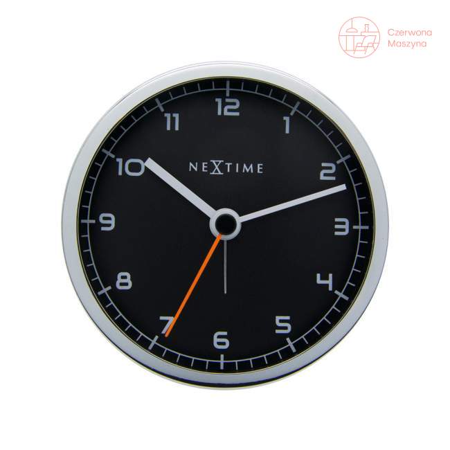Budzik NeXtime Company Alarm 9 cm, czarny