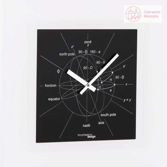 Zegar ścienny Incantesimo Design Astronomiae 40 x 40 cm, black