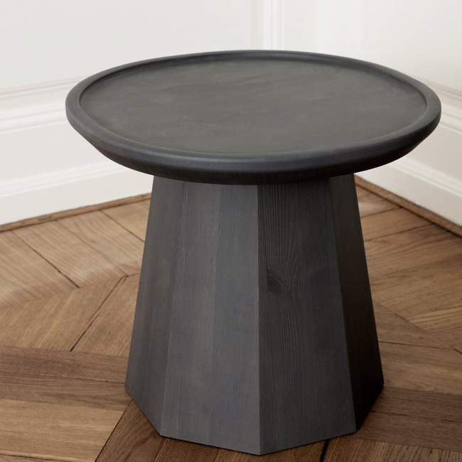 Stolik pomocniczy Normann Copenhagen Pine Ø 45 cm, ciemny szary