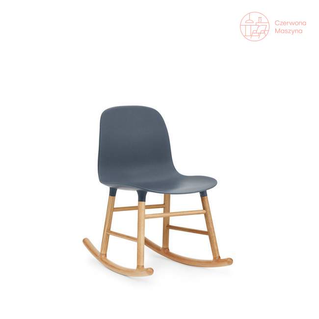 Krzesło bujane Normann Copenhagen Form dąb, niebieskie