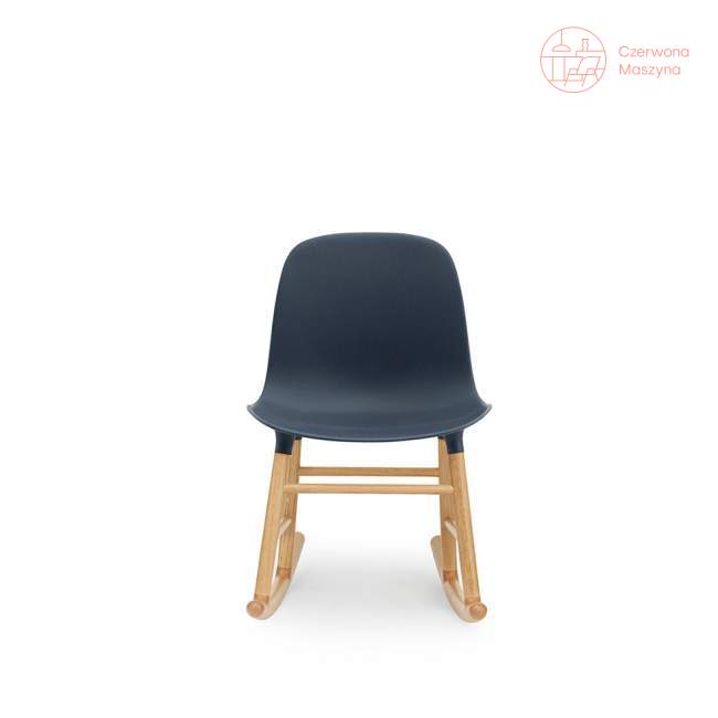 Krzesło bujane Normann Copenhagen Form dąb, niebieskie