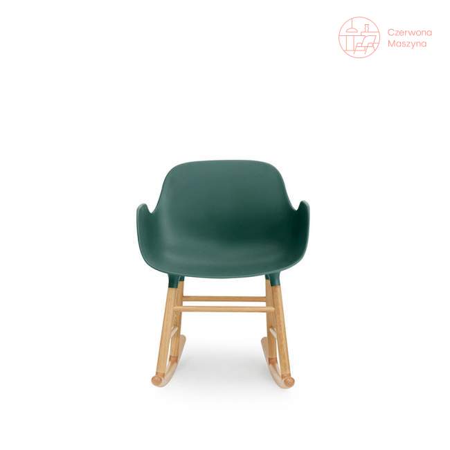 Fotel bujany Normann Copenhagen Form dąb, zielony