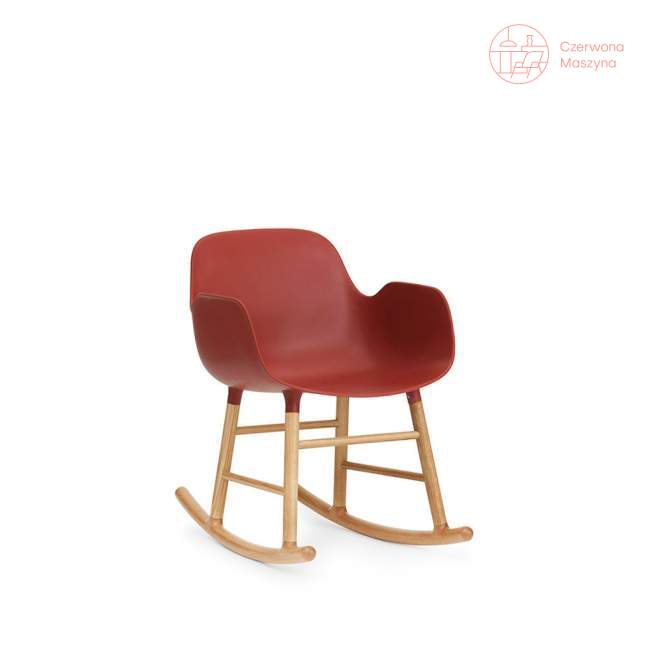 Fotel bujany Normann Copenhagen Form dąb, czerwony