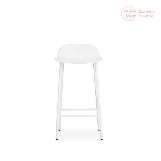 Krzesło barowe Normann Copenhagen Form 65 cm stal, białe