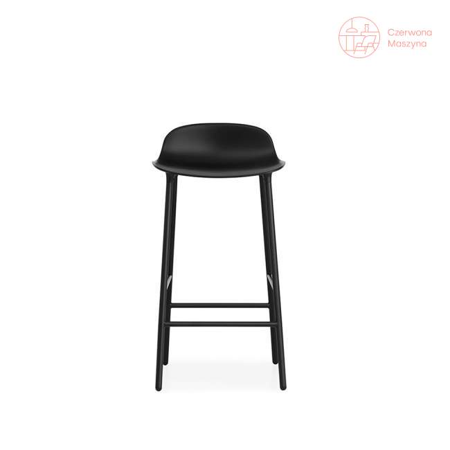 Krzesło barowe Normann Copenhagen Form 65 cm stal, czarne